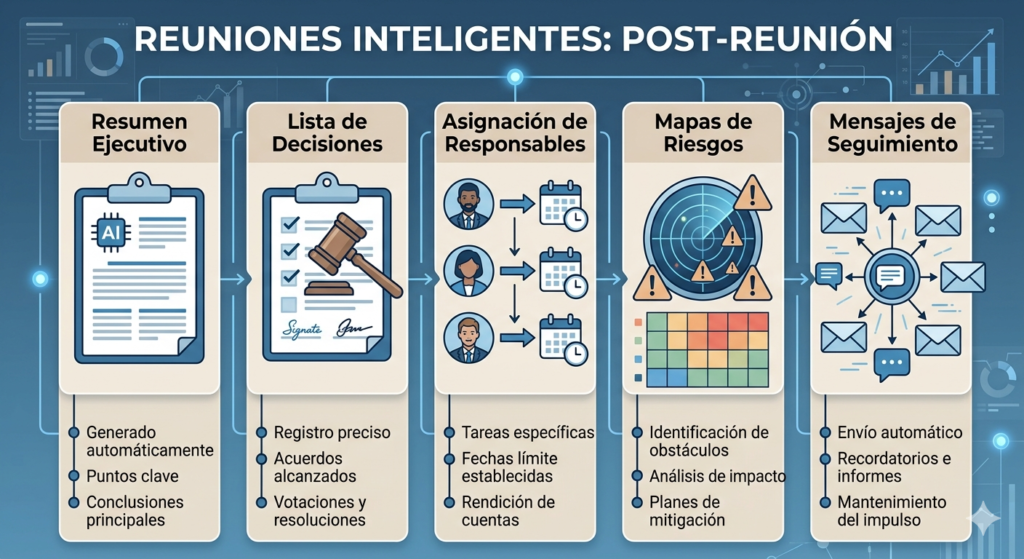 Infografía: "Reuniones Inteligentes: Post Reunión"